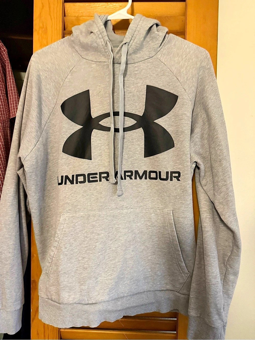 Under Armour Rival Fleece lined Big Logo Hoodie Men's Gray Medium